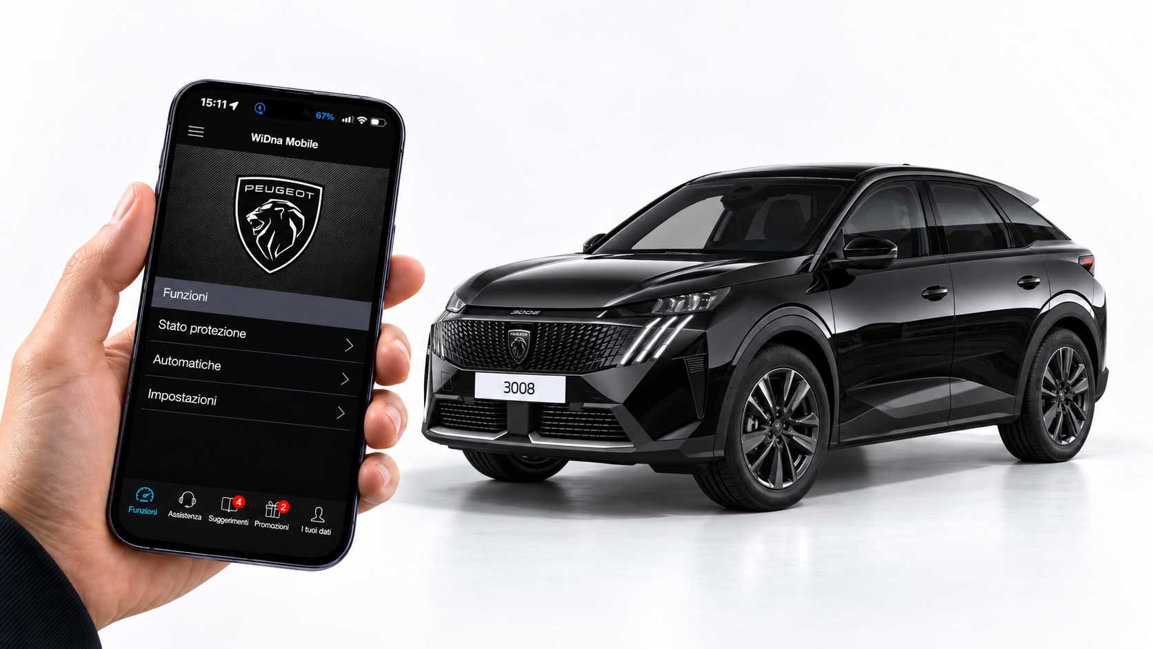 Peugeot Nuova 3008 ALLURE - Hybrid 136 E-DCS6 — foto 6